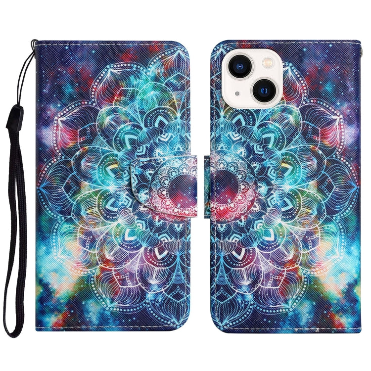 Custodia per cellulare in pelle flip disegno colorato 3D, For iPhone 14