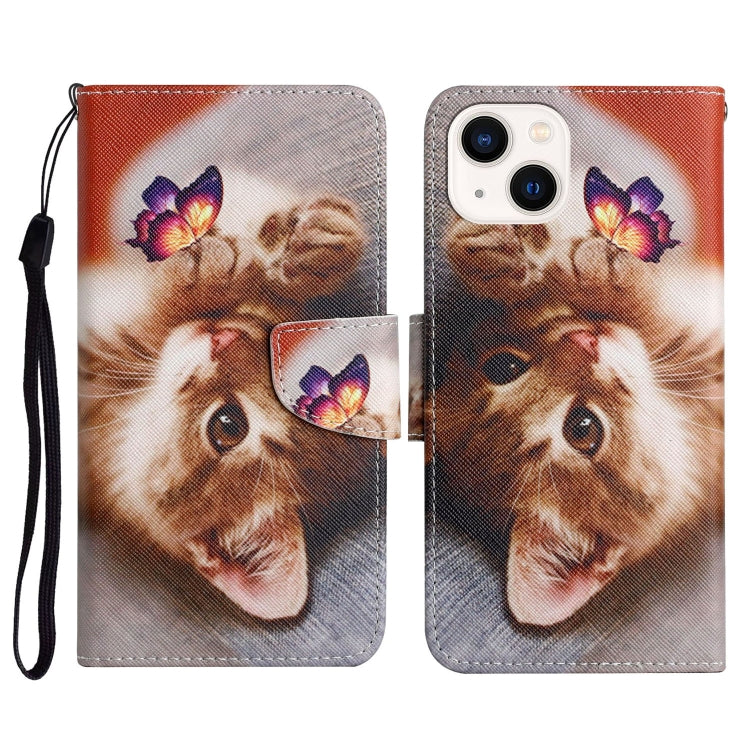 Custodia per cellulare in pelle flip disegno colorato 3D, For iPhone 14 Plus