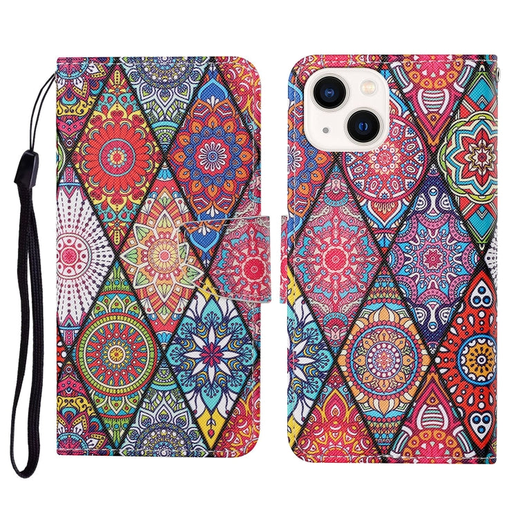Custodia per cellulare in pelle flip disegno colorato 3D, For iPhone 14 Plus