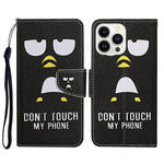 Custodia per cellulare in pelle flip disegno colorato 3D, For iPhone 14 Pro