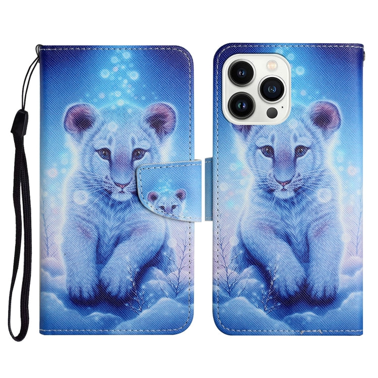 Custodia per cellulare in pelle flip disegno colorato 3D, For iPhone 14 Pro