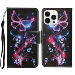 Custodia per cellulare in pelle flip disegno colorato 3D, For iPhone 14 Pro Max