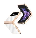 Custodia per telefono con cerniera a specchio galvanica, For Samsung Galaxy Z Flip4