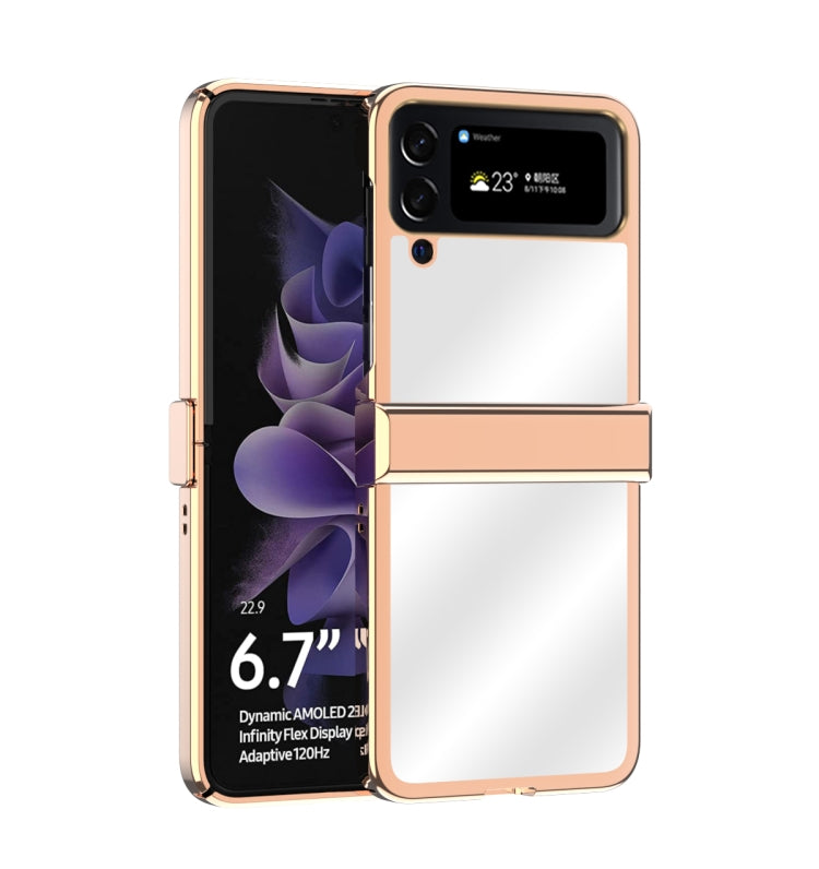Custodia per telefono con cerniera a specchio galvanica, For Samsung Galaxy Z Flip4