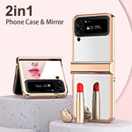 Custodia per telefono con cerniera a specchio galvanica, For Samsung Galaxy Z Flip4