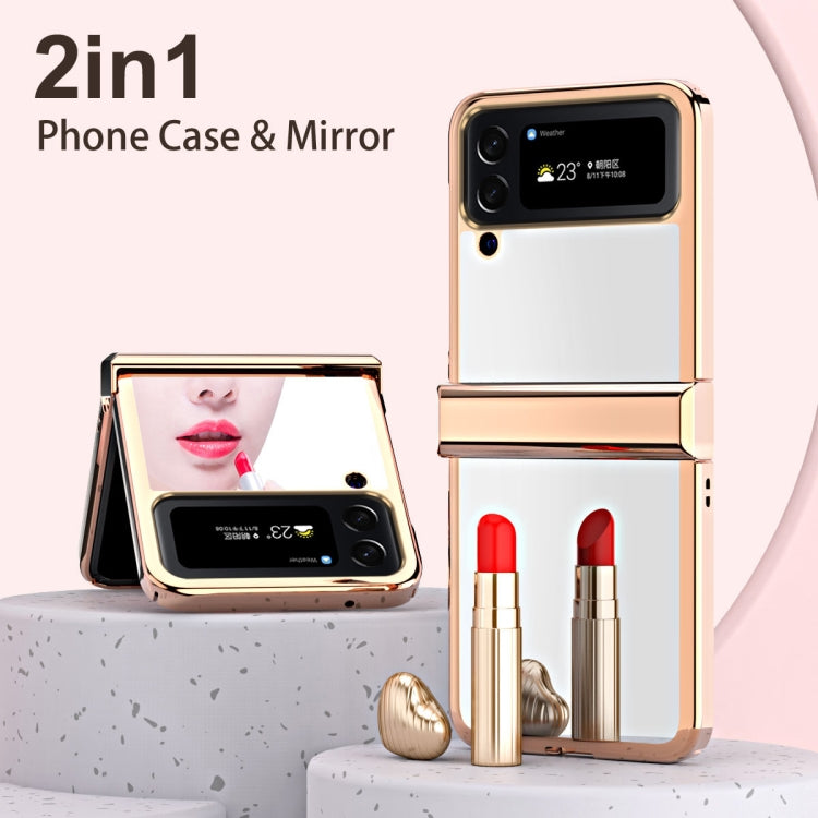 Custodia per telefono con cerniera a specchio galvanica, For Samsung Galaxy Z Flip4