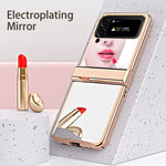 Custodia per telefono con cerniera a specchio galvanica, For Samsung Galaxy Z Flip4