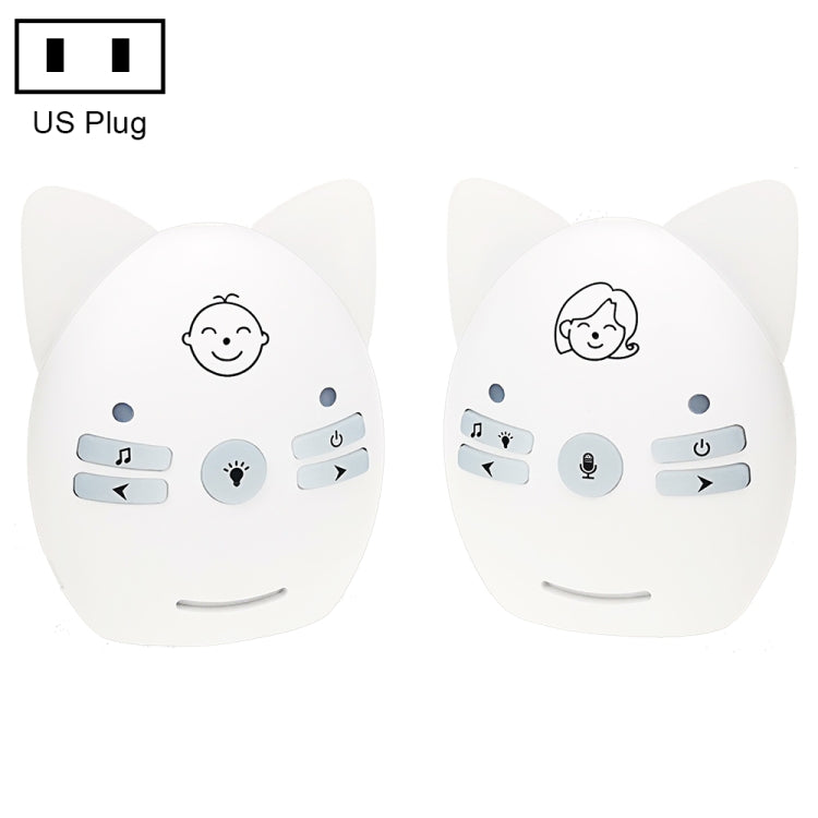 Supporto per baby monitor audio wireless Monitoraggio vocale + citofono + luce notturna senza batteria, US Plug, UK Plug, EU Plug, AU Plug