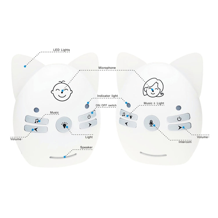 Supporto per baby monitor audio wireless con luce notturna
