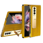 Custodia a conchiglia con cerniera galvanica integrata a struttura incrociata con pellicola temperata, For Samsung Galaxy Z Fold3 5G, For Samsung Galaxy Z Fold4