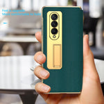 Custodia a conchiglia con cerniera galvanica integrata a struttura incrociata con pellicola temperata, For Samsung Galaxy Z Fold3 5G, For Samsung Galaxy Z Fold4