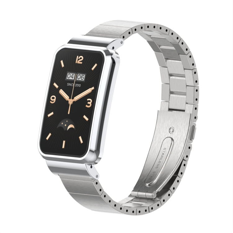 Cinturino per orologio con cassa in metallo con giunto di bambù, For Xiaomi Mi Band 7 Pro
