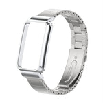 Cinturino per orologio con cassa in metallo con giunto di bambù, For Xiaomi Mi Band 7 Pro