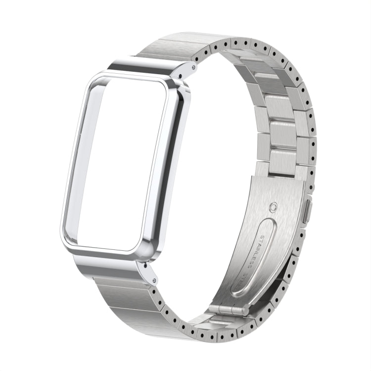 Cinturino per orologio con cassa in metallo con giunto di bambù, For Xiaomi Mi Band 7 Pro