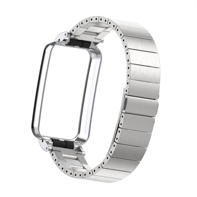 Cinturino per orologio con cassa in metallo con giunto di bambù, For Xiaomi Mi Band 7 Pro