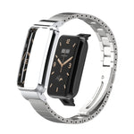Cinturino per orologio con cassa in metallo con giunto di bambù, For Xiaomi Mi Band 7 Pro