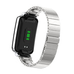 Cinturino per orologio con cassa in metallo con giunto di bambù, For Xiaomi Mi Band 7 Pro