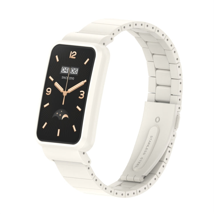 Cinturino per orologio con cassa in metallo con giunto di bambù, For Xiaomi Mi Band 7 Pro
