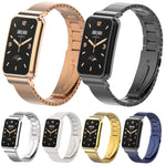 Cinturino per orologio con cassa in metallo con giunto di bambù, For Xiaomi Mi Band 7 Pro