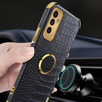 Custodia per telefono con struttura in coccodrillo galvanica 6D con supporto, For Samsung Galaxy A13 5G, For Samsung Galaxy A23 5G, For Samsung Galaxy A53, For Samsung Galaxy M52 5G