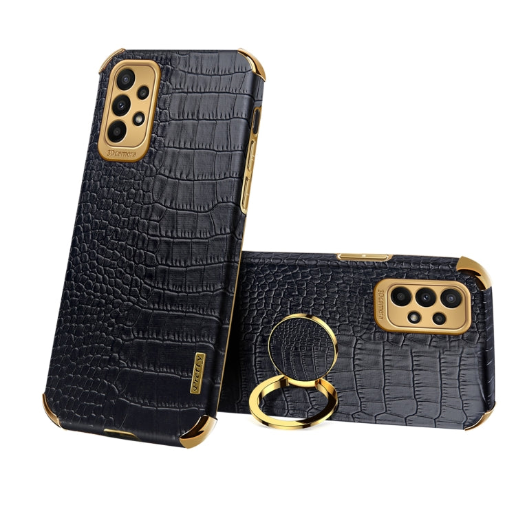 Custodia per telefono con struttura in coccodrillo galvanica 6D con supporto, For Samsung Galaxy A13 5G, For Samsung Galaxy A23 5G, For Samsung Galaxy A53, For Samsung Galaxy M52 5G