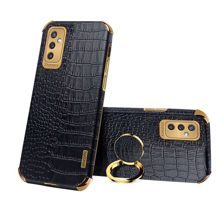 Custodia per telefono con struttura in coccodrillo galvanica 6D con supporto, For Samsung Galaxy A13 5G, For Samsung Galaxy A23 5G, For Samsung Galaxy A53, For Samsung Galaxy M52 5G