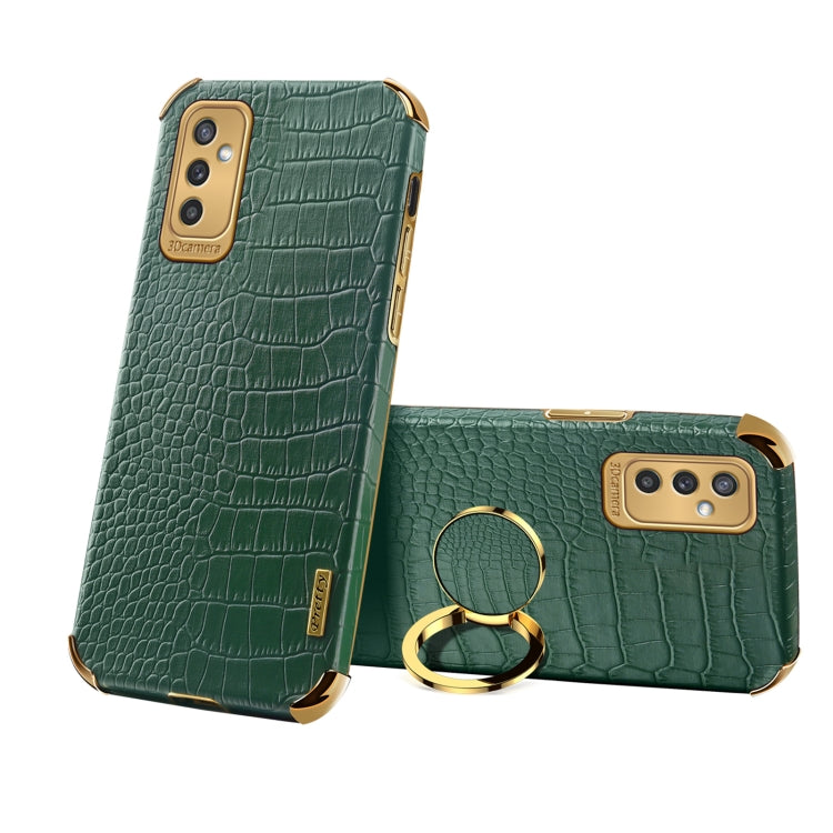 Custodia per telefono con struttura in coccodrillo galvanica 6D con supporto, For Samsung Galaxy A13 5G, For Samsung Galaxy A23 5G, For Samsung Galaxy A53, For Samsung Galaxy M52 5G