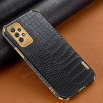 Custodia per telefono con struttura in coccodrillo galvanica 6D, For Samsung Galaxy A13 5G, For Samsung Galaxy A23 5G, For Samsung Galaxy A53, For Samsung Galaxy M52 5G
