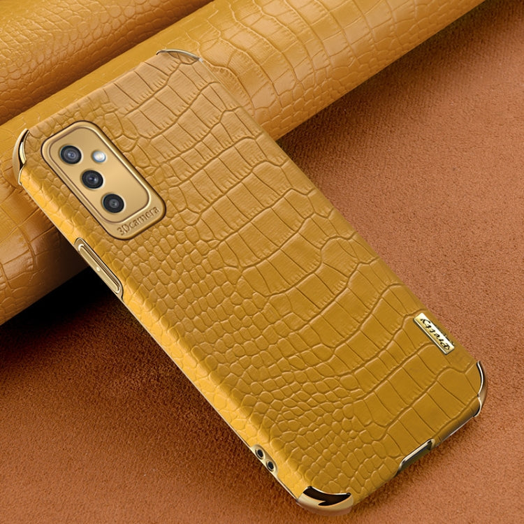 Custodia per telefono con struttura in coccodrillo galvanica 6D, For Samsung Galaxy A13 5G, For Samsung Galaxy A23 5G, For Samsung Galaxy A53, For Samsung Galaxy M52 5G