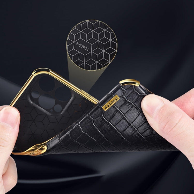 Custodia per telefono con struttura in coccodrillo galvanica 6D, For Samsung Galaxy S22 Ultra 5G