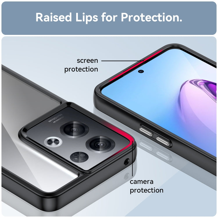 Custodia per telefono in acrilico + TPU serie colorata, For OPPO Reno8 Pro+ 5G, For OPPO Reno8 Pro India