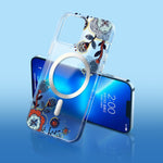 Custodia per telefono MagSafe smerigliata con fiori, For iPhone 14, For iPhone 14 Plus, For iPhone 14 Pro