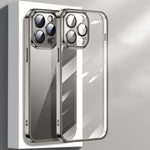 Custodia per telefono con occhiali in vetro elettrolitico, For iPhone 14, For iPhone 14 Plus, For iPhone 14 Pro, For iPhone 14 Pro Max, For iPhone 13, For iPhone 13 Pro Max