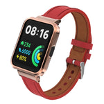 Cinturino integrato con cassa in metallo in vera pelle, For Xiaomi Mi Watch Lite / Redmi Watch, For Xiaomi Redmi Watch 2, For Xiaomi Redmi Watch 2 Lite