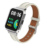 Cinturino integrato con cassa in metallo in vera pelle, For Xiaomi Mi Watch Lite / Redmi Watch, For Xiaomi Redmi Watch 2, For Xiaomi Redmi Watch 2 Lite