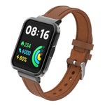 Cinturino integrato con cassa in metallo in vera pelle, For Xiaomi Mi Watch Lite / Redmi Watch, For Xiaomi Redmi Watch 2, For Xiaomi Redmi Watch 2 Lite