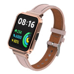 Cinturino integrato con cassa in metallo in vera pelle, For Xiaomi Mi Watch Lite / Redmi Watch, For Xiaomi Redmi Watch 2, For Xiaomi Redmi Watch 2 Lite