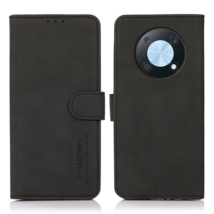 KHAZNEH Custodia per telefono in pelle con trama opaca, For Huawei nova Y90 / Enjoy 50 Pro