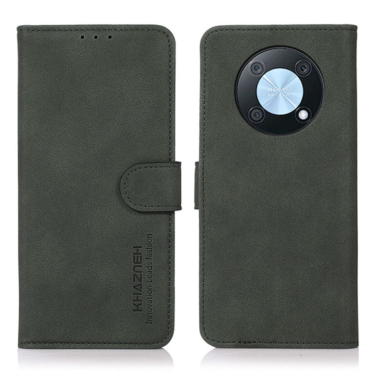 KHAZNEH Custodia per telefono in pelle con trama opaca, For Huawei nova Y90 / Enjoy 50 Pro