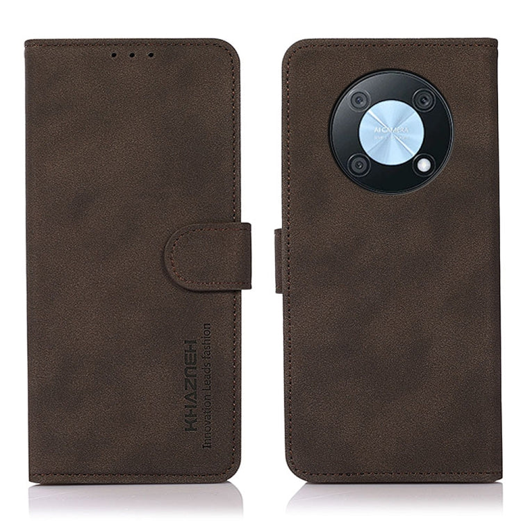 KHAZNEH Custodia per telefono in pelle con trama opaca, For Huawei nova Y90 / Enjoy 50 Pro