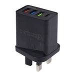 Caricabatterie da viaggio 4 porte USB QC3.0 PD20W UK
