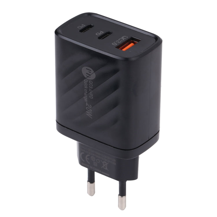 Caricatore da viaggio 3 in 1 QC3.0 PD20W USB e USB-C