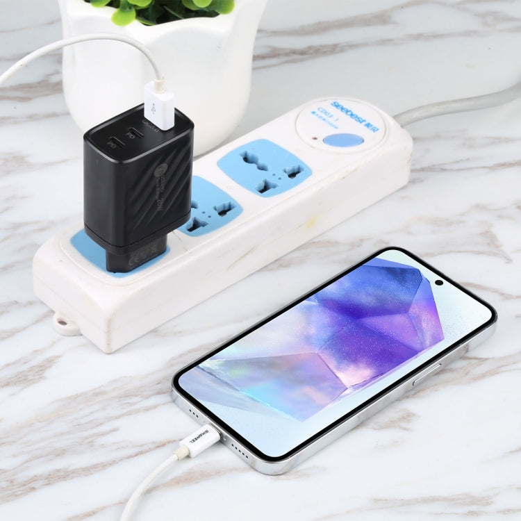 Caricatore da viaggio 3 in 1 QC3.0 PD20W USB e USB-C