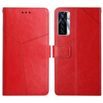 HT01 Cassa del telefono di cuoio di vibrazione del modello a forma di Y, For Tecno Camon 17 Pro, For Tecno Camon 17P, For Tecno Camon 18i, For Tecno Camon 18P