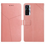 HT01 Cassa del telefono di cuoio di vibrazione del modello a forma di Y, For Tecno Camon 17 Pro, For Tecno Camon 17P, For Tecno Camon 18i, For Tecno Camon 18P