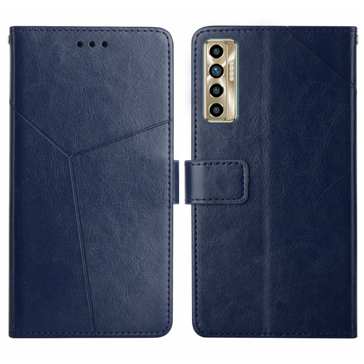 HT01 Cassa del telefono di cuoio di vibrazione del modello a forma di Y, For Tecno Camon 17 Pro, For Tecno Camon 17P, For Tecno Camon 18i, For Tecno Camon 18P