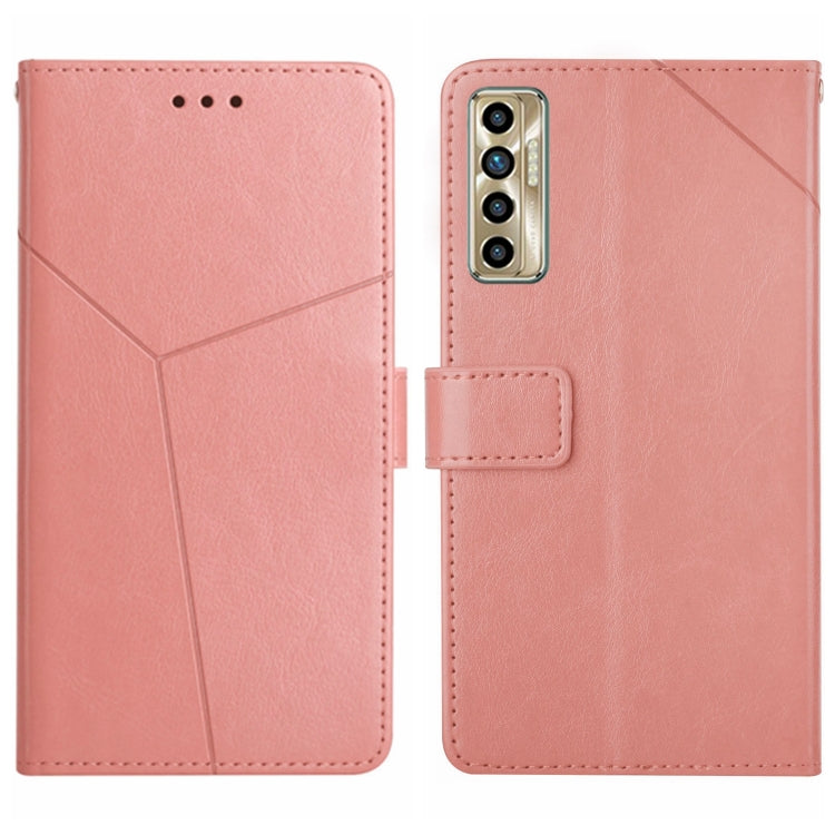 HT01 Cassa del telefono di cuoio di vibrazione del modello a forma di Y, For Tecno Camon 17 Pro, For Tecno Camon 17P, For Tecno Camon 18i, For Tecno Camon 18P
