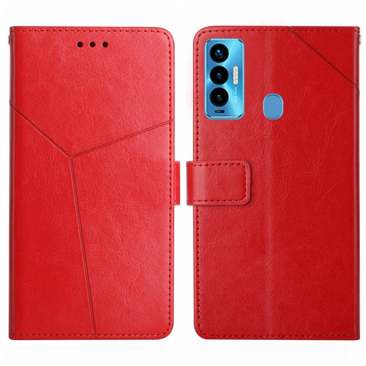 HT01 Cassa del telefono di cuoio di vibrazione del modello a forma di Y, For Tecno Camon 17 Pro, For Tecno Camon 17P, For Tecno Camon 18i, For Tecno Camon 18P