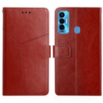 HT01 Cassa del telefono di cuoio di vibrazione del modello a forma di Y, For Tecno Camon 17 Pro, For Tecno Camon 17P, For Tecno Camon 18i, For Tecno Camon 18P