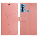 HT01 Cassa del telefono di cuoio di vibrazione del modello a forma di Y, For Tecno Camon 17 Pro, For Tecno Camon 17P, For Tecno Camon 18i, For Tecno Camon 18P